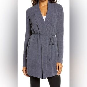 Barefoot Dreams CozyChic Ultra Lite Cardigan Blue Size Medium Boho Casual Comfy